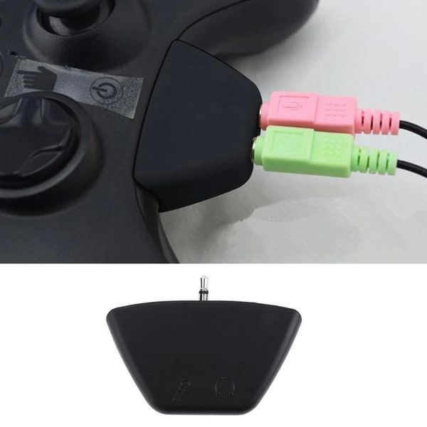 Xbox 360 Адаптер-переходник 3.5 мм (подключение наушники + микрофон). Переходник для подключения наушников и 0802 фото