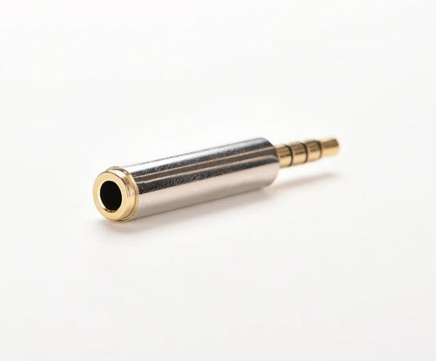 CTIA OMTP Apple Nokia AV перехідник 3.5 мм 4 pin (тато) &mdash; 2.5 мм 4-pin stereo (мама) ЗОЛОТ.НАПІЛЕННЯ 4 pole Male to 3 pole Female Jack Stereo Audio Adapter 3.5 M Adaptor 7973-2 фото