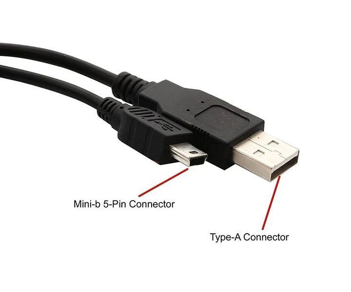 Кабель Dual USB Type-A "тато" (*2) &mdash; mini USB 5 pin Type B "тато" посилений (з дод.живленням) 0,5 м для засочення пристроїв із високим енергоспоживанням Кабель із подвійним USB-A &mdash; рішення для пристроїв із високим енергоспоживанням типу старих зовнішніх H 8166 фото
