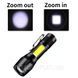 Ліхтар тактичний міні компактний CREE Q5+COB Light 300 LM micro USB вбудована батарея тактичний живлення micro USB 4743-2 фото 6