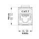 Keystone модуль RJ45 CAT7 для сетевых компьютерных розеток (под рамку блока розеток или патч-панелей) Jack 6356 фото 5