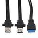 Удлинитель USB 3.1 Gen1 3.0 (2 ports) Type A (Female) IDC 20 Pin SuperSpeed кабель extender Motherboard Adapte 7592 фото 3
