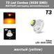 T3 Led Canbus (3030 SMD) Жовтий автомобільний світлодіод, (1 шт) світлодіод панель приладів підсвічування 7441 фото 1