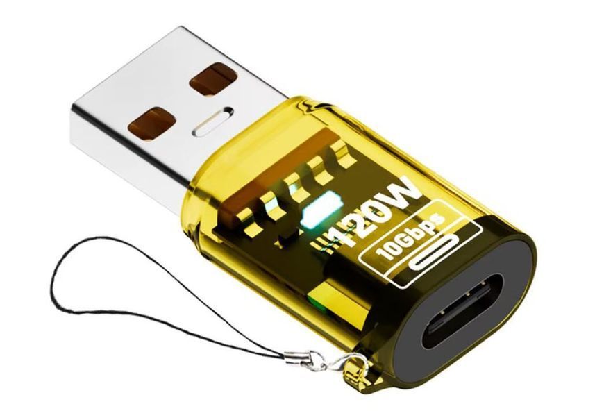 Адаптер USB 3.2 - Type-C 120W быстрая зарядка и передача данных 10 Гбит/с, OTG для Xiaomi Huawei Fast Charging OTG 8281 фото