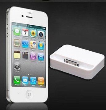 Док станция белая для iPhone 4G 4S, подставка, зарядка 844 фото