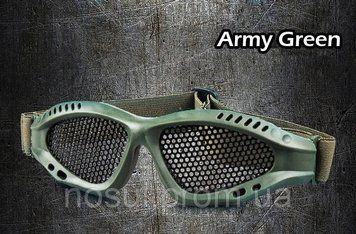 Очки Military Practical Design Grey Lens тактический страйк болл air soft (сетка, цвет оправы - олива) 5257 фото