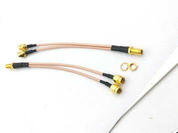 Пігтейл перехідник роз'єм SMA Female - 2*SMA Male (15 см) RG316 -20см- подовжувач wi-fi mikrotik female Pigtail mini PCI Tp-Link 7864 фото