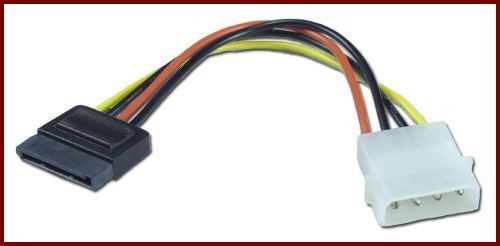 Переходник Molex IDE (4 pin) - SATA power (15 pin female мама) для подключения HDD SDD Кабель SATA Gembird ада 1162 фото