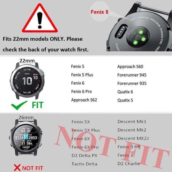 Garmin QUICKFIT ремешок силиконовый 22 мм (цвет: КРАСНЫЙ) Fenix 5/6/7 Forerunner 965 955 945 935 745 Epix Instinct MARQ Quatix Approac 8172 фото