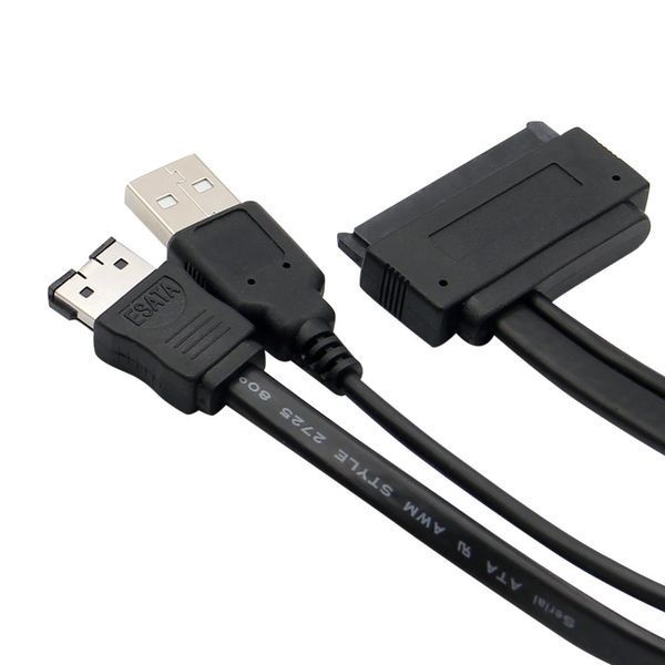 Адаптер кабель eSATA (+ USB) - SATA (15+7 pin) для підключення HDD SDD 2,5" 7052 фото