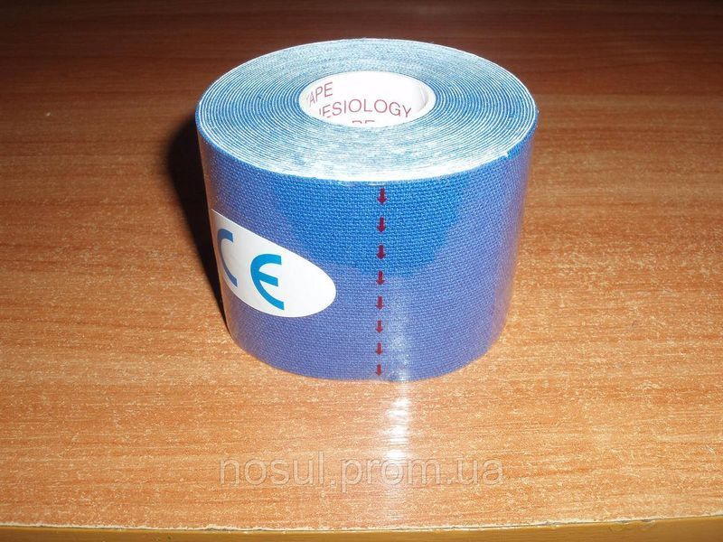 Кінезіо тейп BLUE синій Kinesio tape 5 м знімає біль у м'язах і суглобах новий метод лікування еластичний бинт 4511 фото