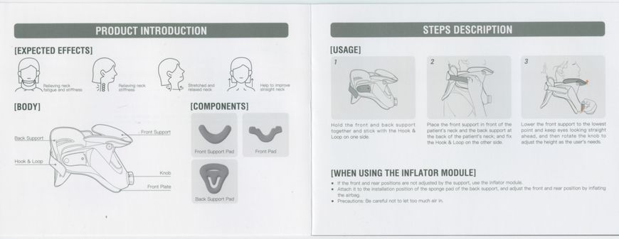 E-03 Cervical Traction Device Бандаж корсет комір для шийного відділу з фіксацією підборіддя Air sac Adjusta 8007 фото
