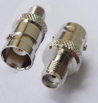 Перехідник гніздо BNC female &mdash; гніздо SMA female jack 3757 фото