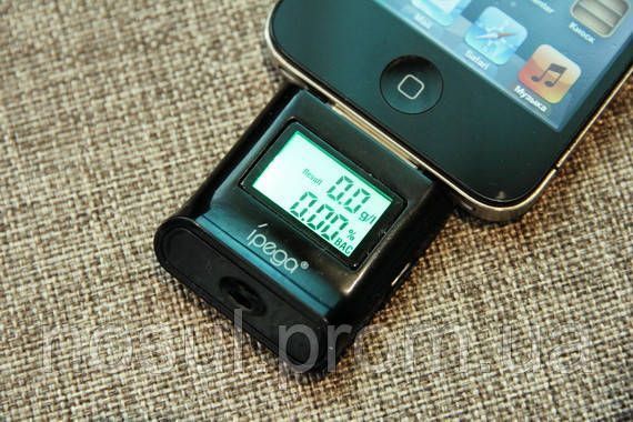Персональный алкотестер для айфона iPhone 4 4S iPad iPod, IPEGA 2600 фото