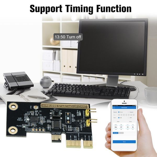 EWeLink SANT-SUC01 (Sonoff) Mini PCI-e WiFi плата управления удаленной перезагрузки включения выключения ПК 5644 фото