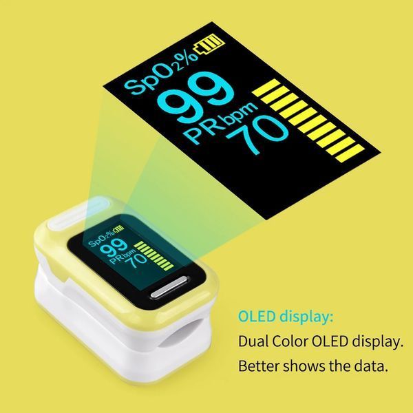 Пульсометр SH-C8 0LED пульсоксиметр CE ISO Blood Oxygen (чорний у кейсі) Monitor Heartbeat Monitor 5532 фото