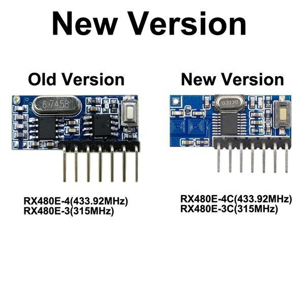 RX480-C приймач ресивер (RX480C new version) частота 433 MГц 4 канали 1527 Learning Code Decoder Module 5349-2 фото