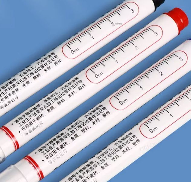 GN906 Long NIB Marker 20 мм (колір: БІЛИЙ) маркер водонепроникний із довгим наконечником для глибоких отворів (20 мм) для металу Водонепроникний маркер для нанесення розміток у важкодоступних місцях, як-от глибокі отвори та вузькі заглиблення.&nbsp; Завдяки по 8100-2 фото