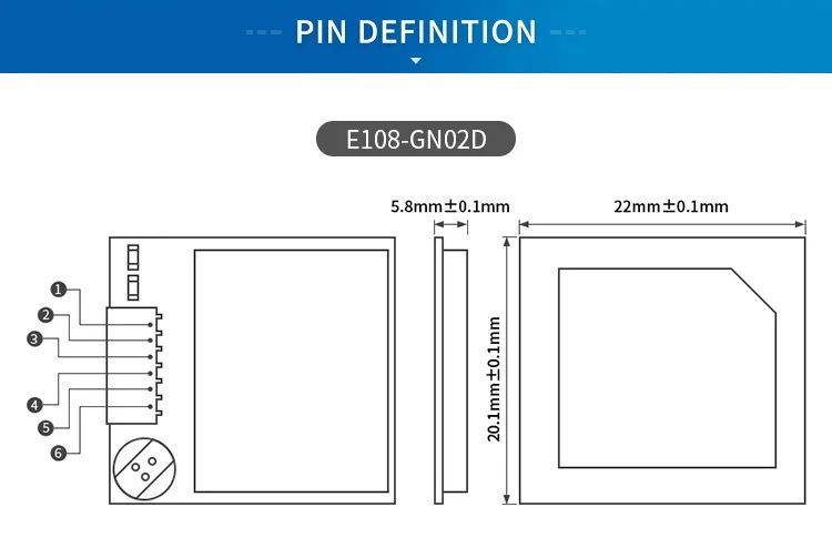 Модуль мульти EBYTE E108-GN02D UART (BDS GPS GLONASS GALILEO QZSS SBAS 10Hz) міні трекер для сигналізації СТАРЛАЙН навігація супут 7805 фото
