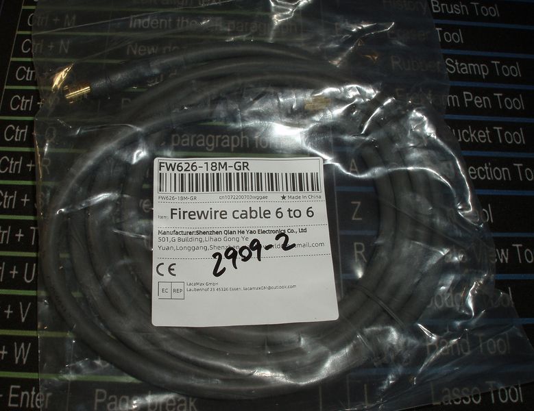 Кабель IEEE 1394А 400 iLINK FireWire (6 pin - 6 pin) 1,5 м 2909-2 фото