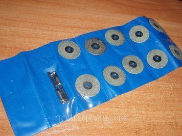 Dremel набір пил кругів алмазних (10 шт) 25 mm + 2 вали круги відрізні з тримачем Дремел 4570 фото