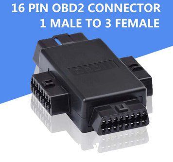 Розгалужувач OBD2 х 3OBD2, сплітер OBD2 на 3 роз'єми 16 Pin, трійник, подовжувач для сканера автомобіля уніве 5629 фото