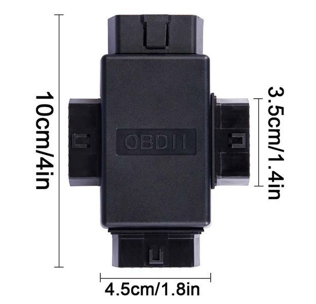 Разветвитель OBD2 х 3OBD2, сплиттер OBD2 на 3 разъема 16 Pin, тройник, удлинитель для сканера автомобиля униве 5629 фото