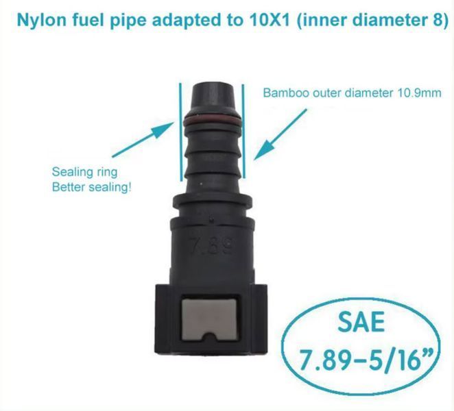 Роз'єм швидкознімання (автомобільний) 7.89 ID8 Female паливної системи Quick Release Connector (прямий) 8043 фото