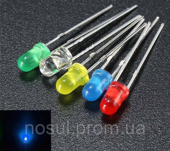 3мм синий LED светодиод 20mA 5170 фото