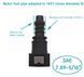 Роз'єм швидкознімання (автомобільний) 7.89 ID8 Female паливної системи Quick Release Connector (прямий) 8043 фото 6
