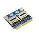 Адаптер MR15 Mini PCI-E - micro SD x2 (TF Dual) Win Mac SDXC/SDHC/SD M18x R1/R2 3675 фото 1