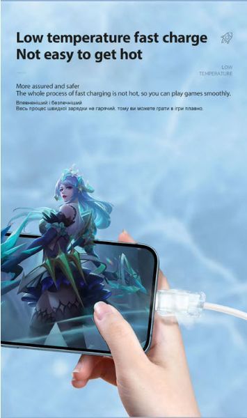 Кабель PD USB Fast Charging Type-C - Lighting (1 м) 30W Cable For Apple iPhone/iPad/iPod 13 12 11 14 Pro Max X 8015 фото
