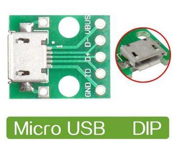 Micro USB DIP, адаптер 5pin плата перехідник 3936 фото