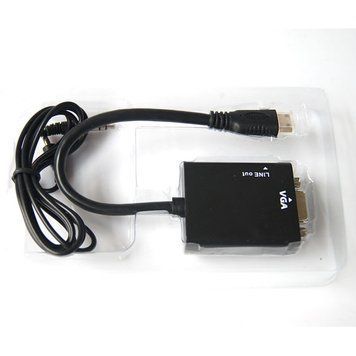 Мини преобразователь конвертер HDMI mini -> VGA (звук, HDCP) без доп.питания Позволит подключить устройства 2412 фото
