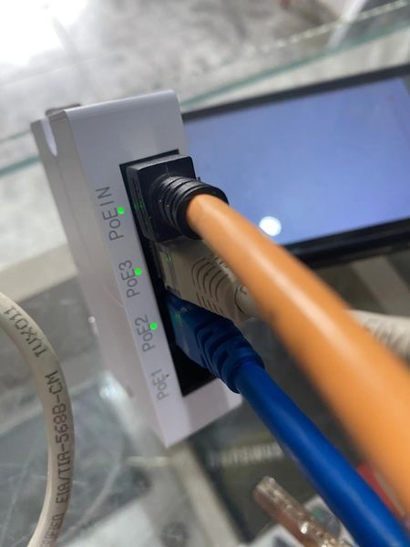 AT13F DIN PoE 4 port HUB 44...57 V (30W) 10/100 Мбіт/с IEEE 802.3 af/at хаб подовжувач спліттер репітер 10100 Mb (4 порт RJ45) пла 7478 фото
