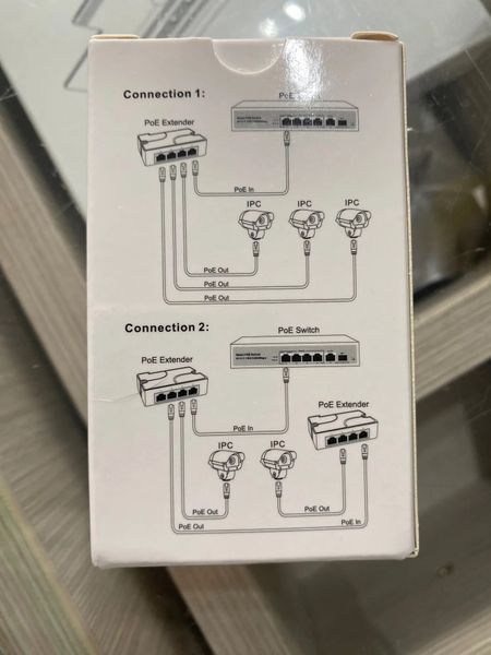 AT13F DIN PoE 4 port HUB 44...57 V (30W) 10/100 Мбіт/с IEEE 802.3 af/at хаб подовжувач спліттер репітер 10100 Mb (4 порт RJ45) пла 7478 фото