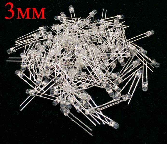 3мм белый LED светодиод 20mA 5191 фото