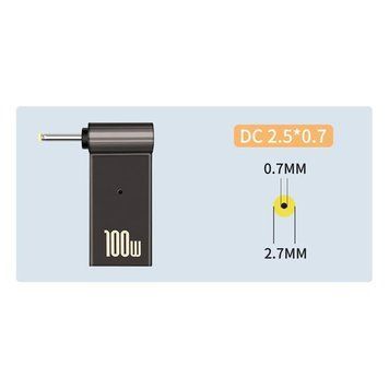Коннектор PD 100W 2.5*0.7 мм 5A 5V (Type-C, GaN) для зарядных устройств Acer PowerPlant, планшетов и некоторы 7330 фото