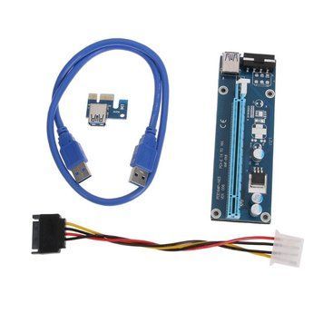 Райзер PCI-E to PCIe PCI Express 1x to 16x УГЛОВИЙ (PCIE 164P-N03 ver 006S) riser ver.006 під'єднання відеокар 5548 фото