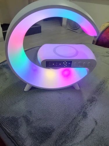 Багатофункціональна настільна лампа-нічник RGB 10 W HappyLight G-Smart Light Sound Machine з бездротово 7739 фото
