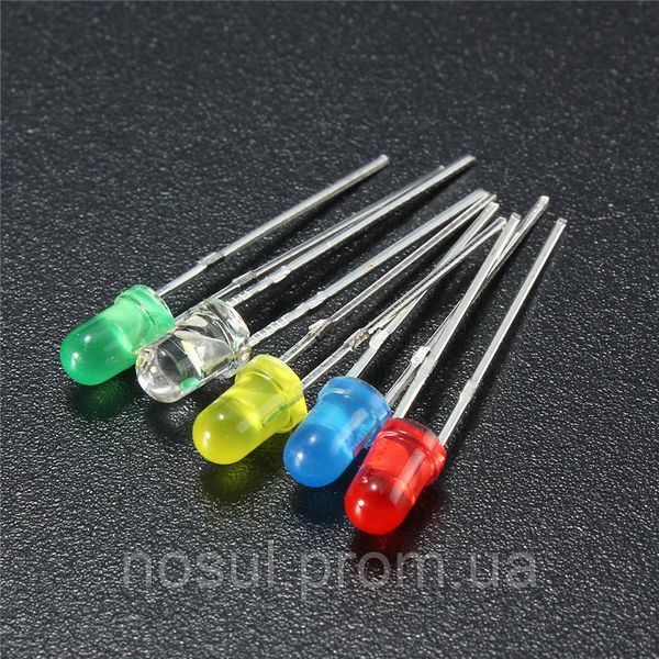 3 мм жовтий LED світлодіод 20mA 5192 фото