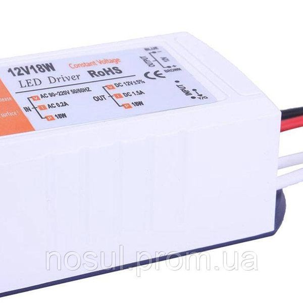 Блок живлення БЖ для LED-стрічок 220 V &mdash; 12 V 1.5 A 18W 3852 фото