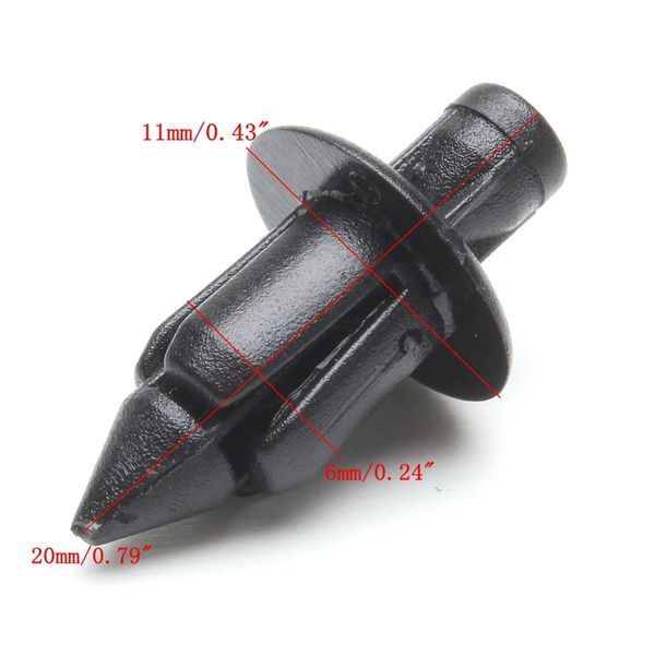 6*11 мм кліпса пістон 4-пелюсткова Honda Yamaha Suzuki кріпильний без шліц потайний Plastic Car Door 3612 фото