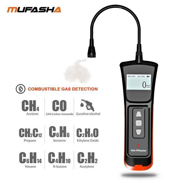 Aikesi AKS ADKS-1 (пропан, метан ch4 gas natural) переносной цифровой детектор сигнализатор природного газа 5250 фото