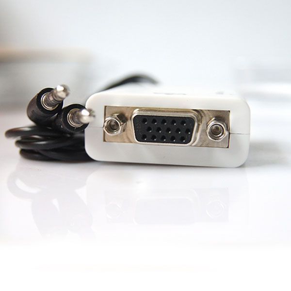 Мініперетворювач micro HDMI Male на VGA + Audio Female HD відео 1080P Активний портативний перетворювач 2413 фото