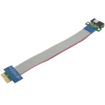 Райзер удлинитель PCI-E 1x-1х шлейф Bitcoin майнинг подключить видеокарту к разъему 1х длина около 17 см 211 фото