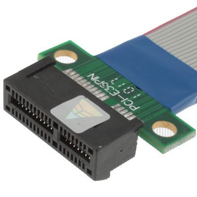 Райзер удлинитель PCI-E 1x-1х шлейф Bitcoin майнинг подключить видеокарту к разъему 1х длина около 17 см 211 фото
