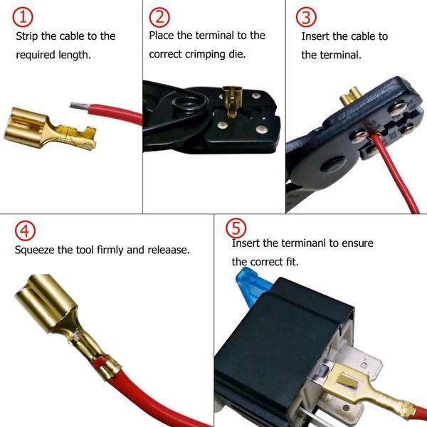 HS-40J прес для кліщів HS jaw (6 мм) 0.25-6 mm2 23-10AWG кримпер обтискання наконечників опресування 8236 фото