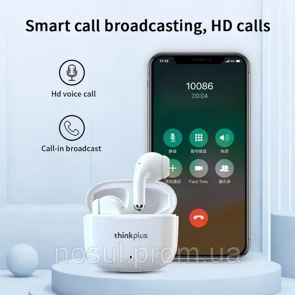 Наушники Lenovo ThinkPlus livePods LP5 Bluetooth 5.0 White 7737 фото