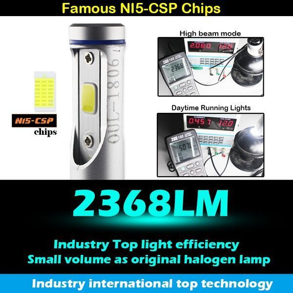IJDM Світлодіодні LED-лампи головного світла H15 72 Watt 2350LM 6500 К Cree COB DRL Canbus 12V DC (NI5-CSP) Audi 5881 фото